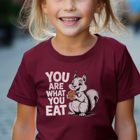 You Are What You Eat Child T Shirt - Maroon