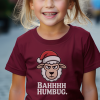 Bahhh Humbug Christmas Child - Maroon