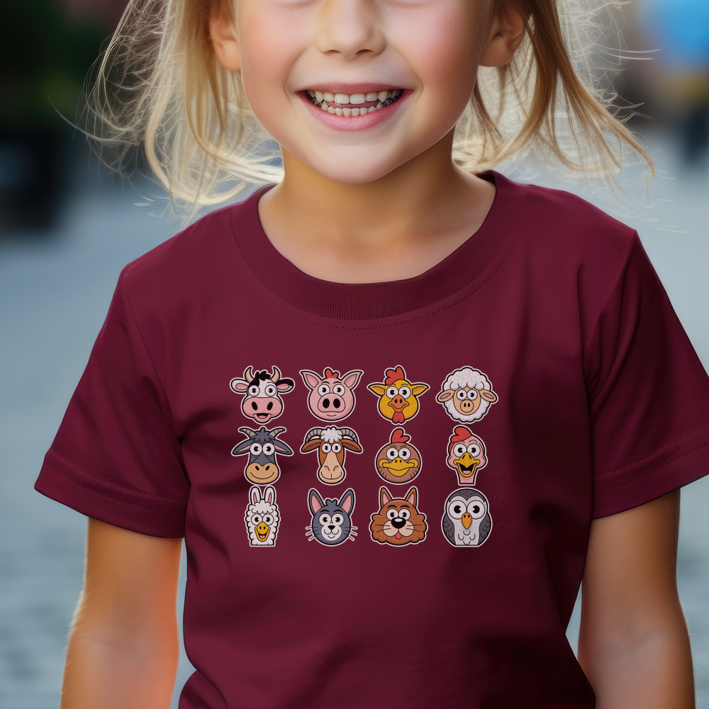 Barnyard Animals Child - Maroon