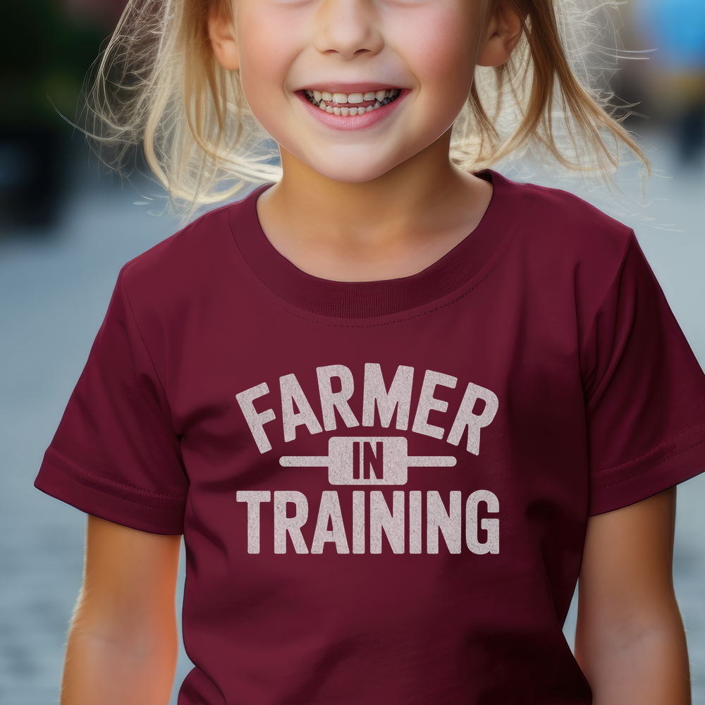 Farmer In Training Child Dark - Maroon