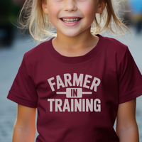 Farmer In Training Child Dark - Maroon