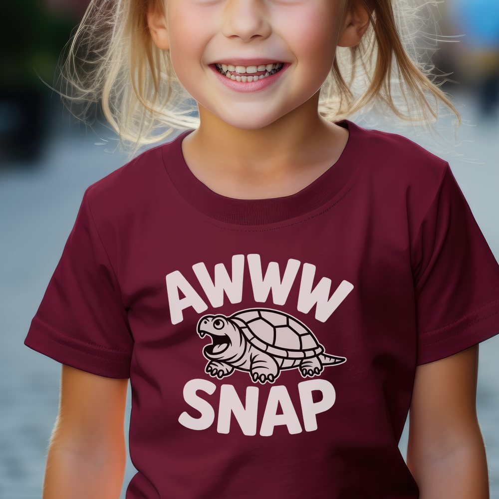 Awww Snapping Turtle Child Dark - Maroon