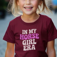 Horse Girl Era Child Tee - Maroon