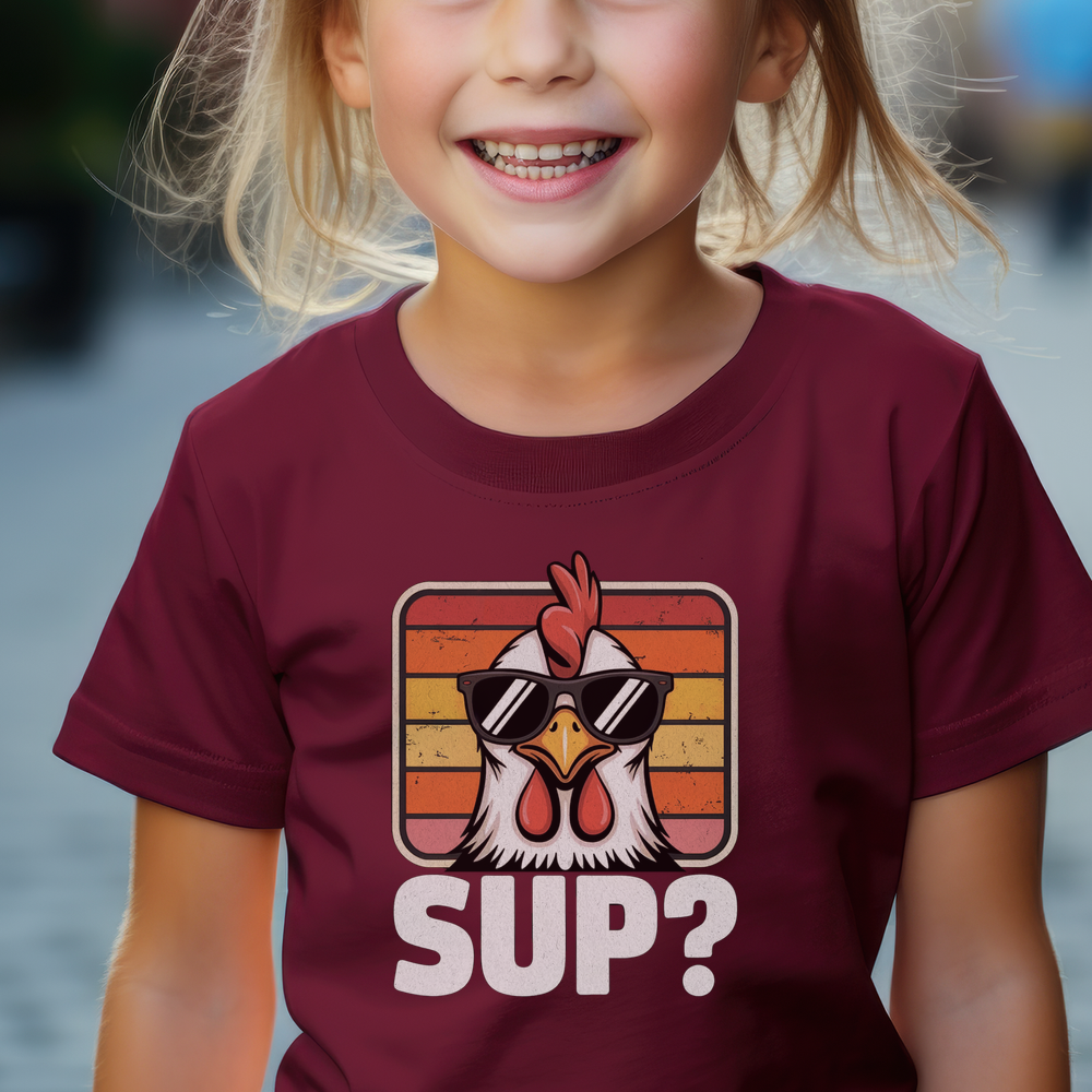 Sup Child Tee - Maroon