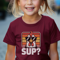Sup Child Tee - Maroon
