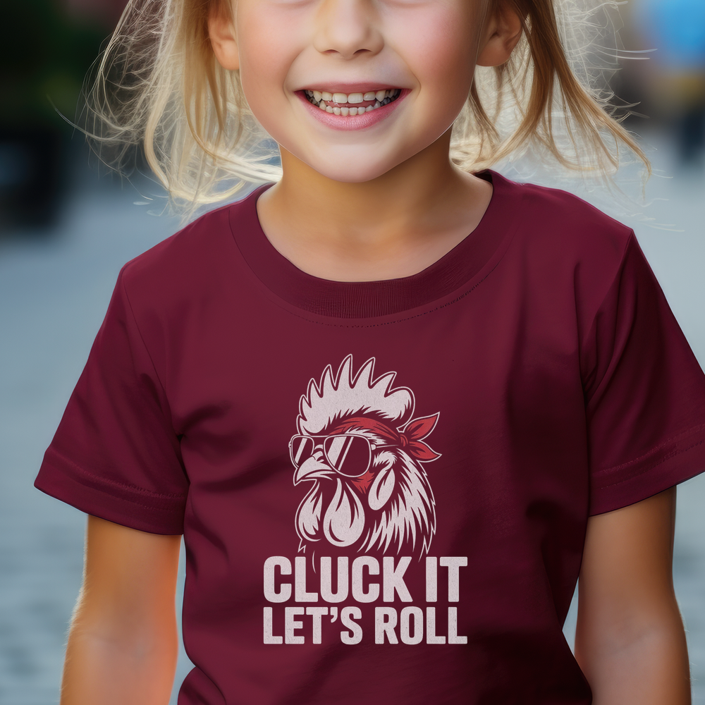 Lets Roll Child Tee - Maroon