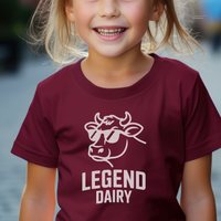 Legend Dairy Child Tee - Maroon