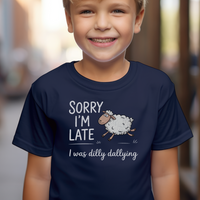 Sorry Im Late Sheep - Navy