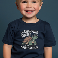 Snapping Turtle Spirit Animal Toddler T Shirt - Navy