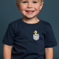 Duck In Pocket Toddler T Shirt - Navy