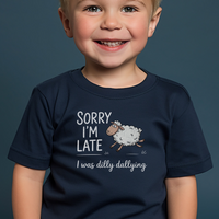 Dilly Dallying Sheep Toddler T Shirt - Navy