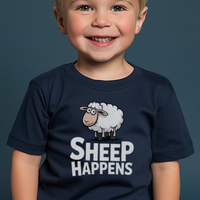 Sheep Happens Toddler T Shirt - Navy