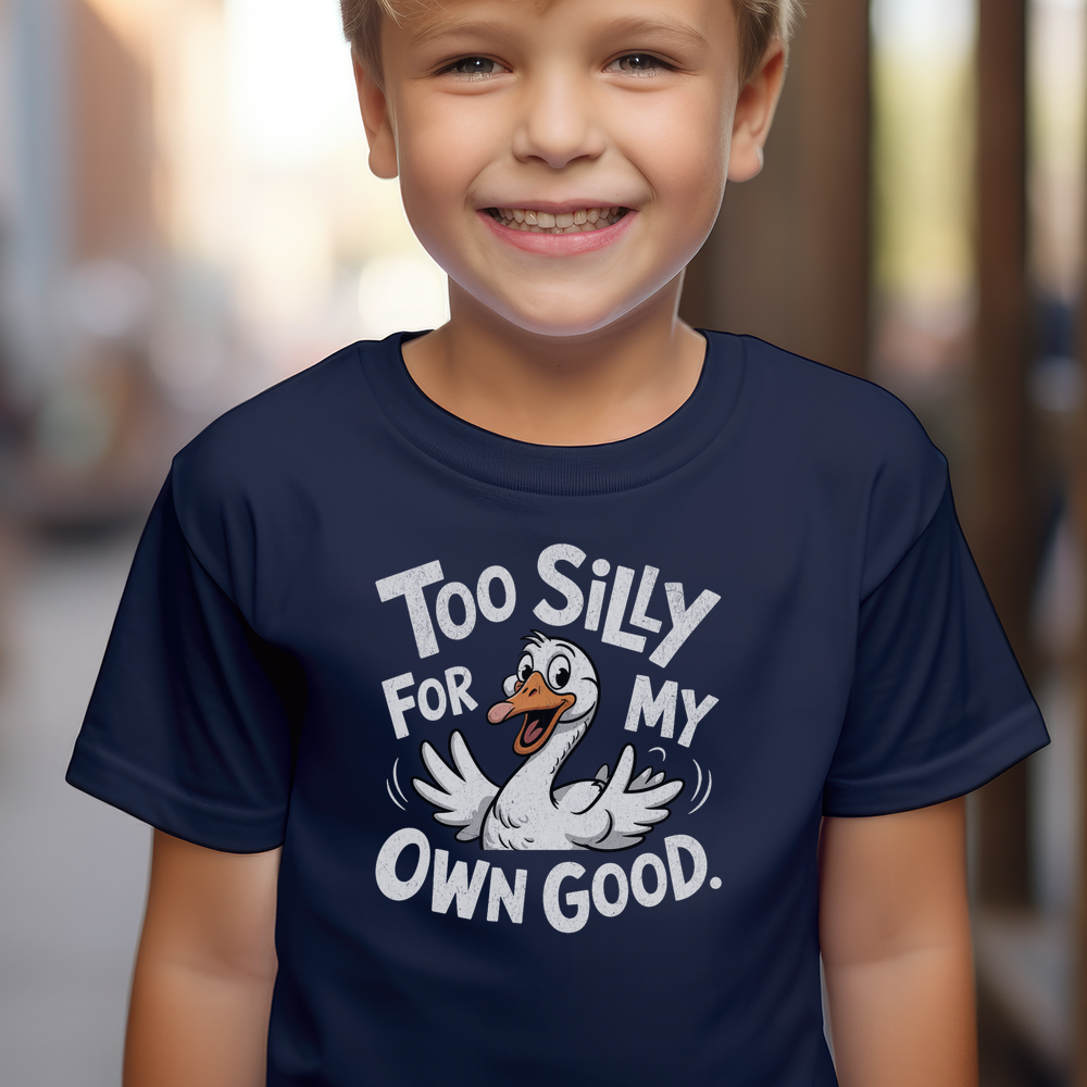 Silly Goose Child T Shirt - Navy