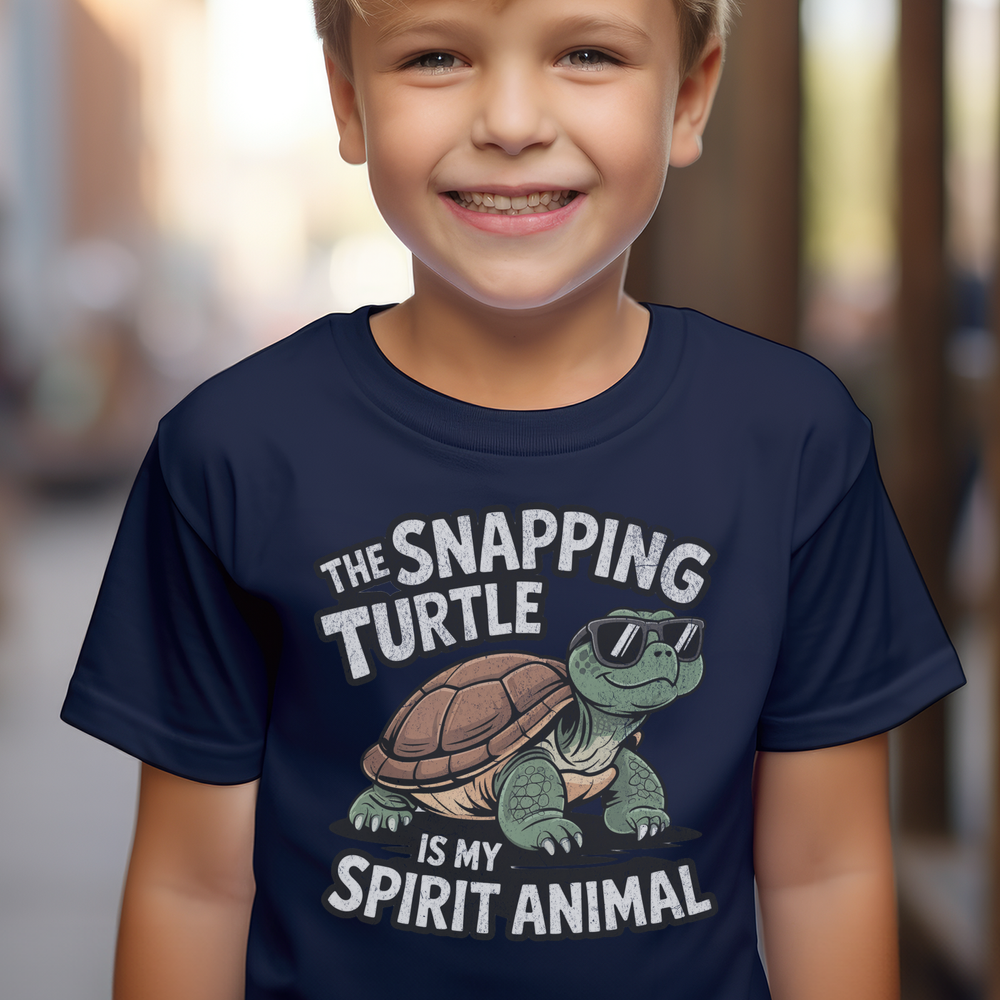 Snapping Turtle Child T Shirt - Navy