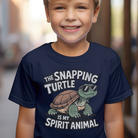 Snapping Turtle Child T Shirt - Navy