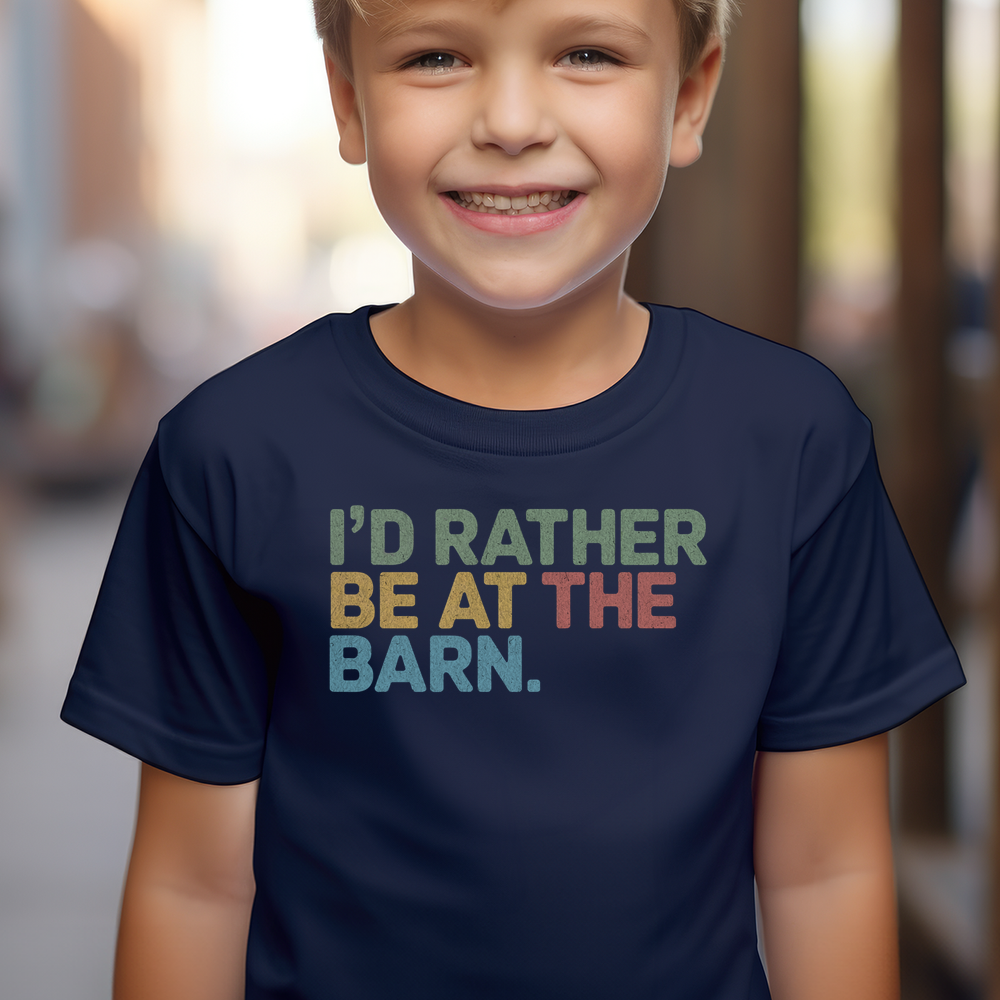 Id Rather Be At The Barn Child - Navy