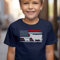 Usa Cow Child - Navy
