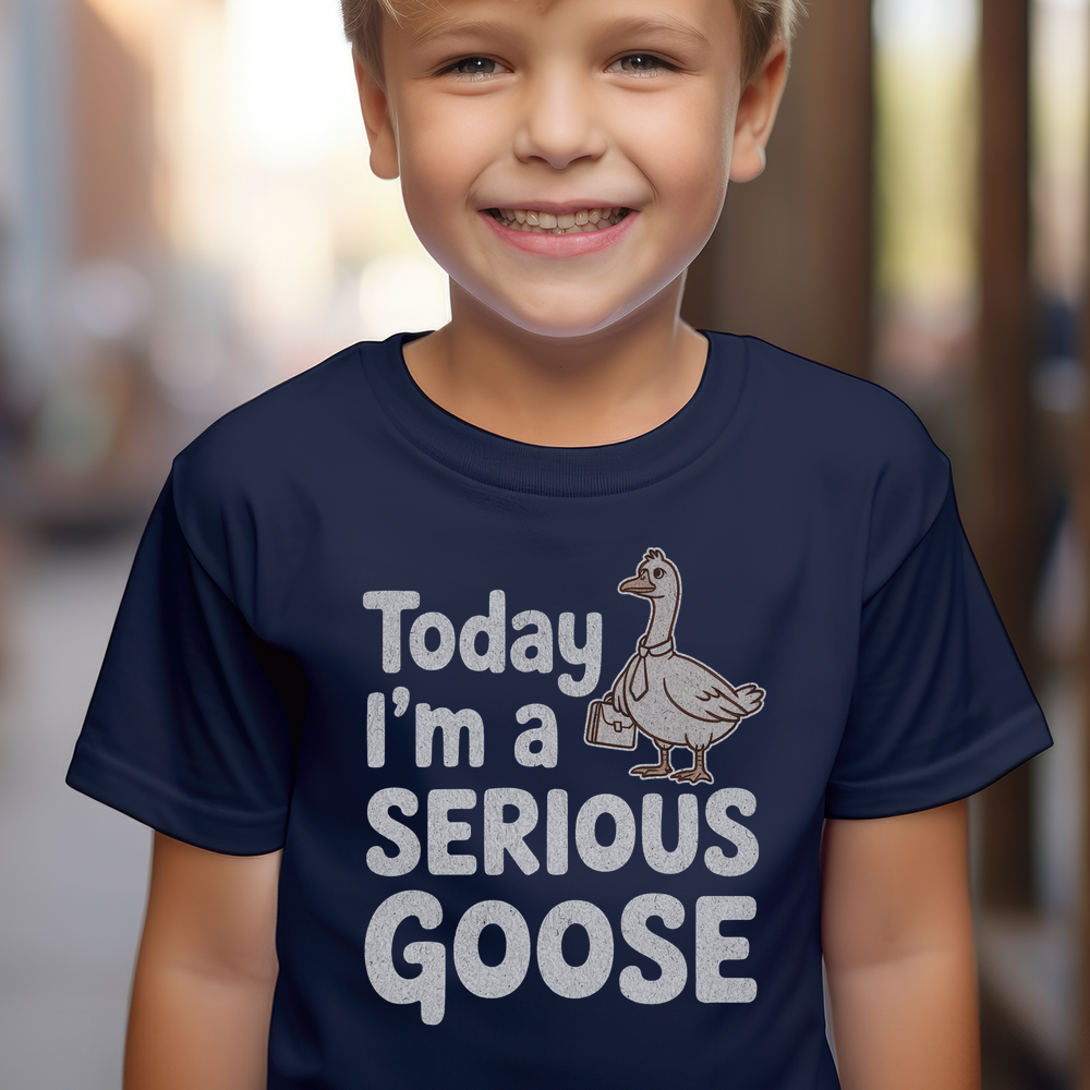 Today Im A Serious Goose Child - Navy