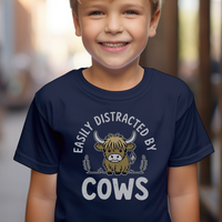 Easily Distracted By Cows Child - Navy
