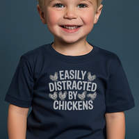 Easily Distracted By Chickens Toddler - Navy