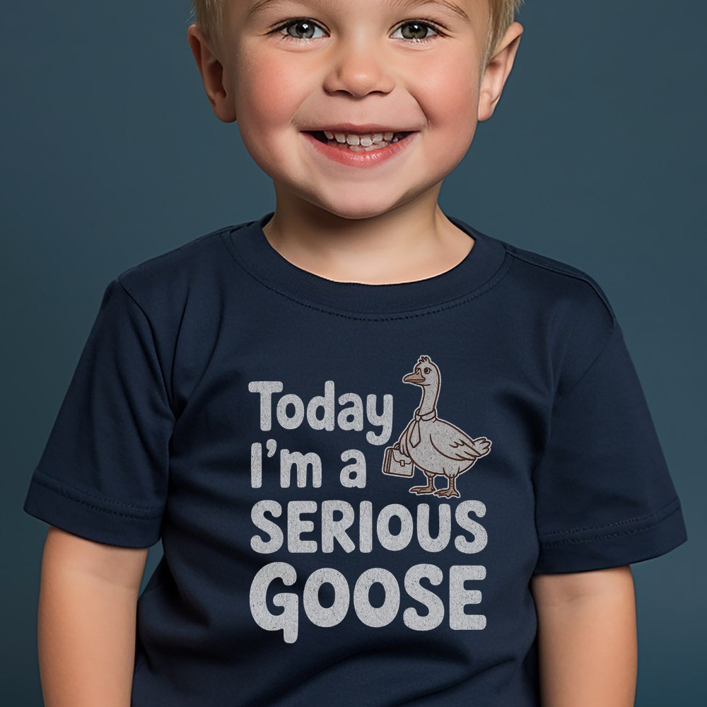 Today Im A Serious Goose Toddler - Navy