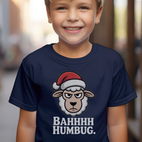 Bahhh Humbug Christmas Child - Navy