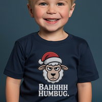 Bahhh Humbug Christmas Toddler - Navy