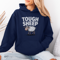Funny Tough Sheep (Adult Hoodie) - Navy