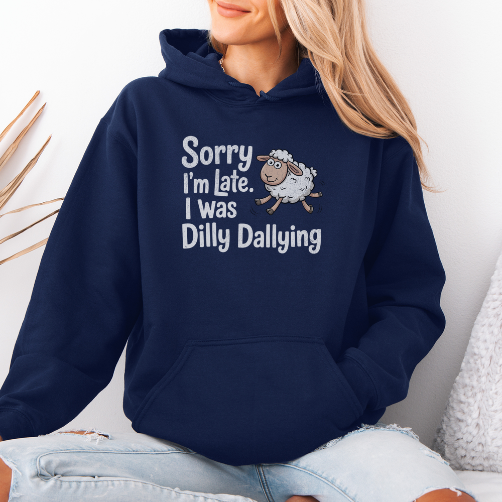 Dilly Dallying (Adult Hoodie) - Navy