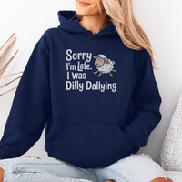 Dilly Dallying (Adult Hoodie) - Navy