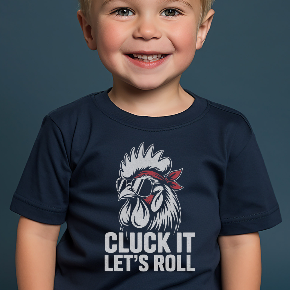 Lets Roll Toddler Tee - Navy