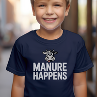 Manure Happens Child Tee - Navy
