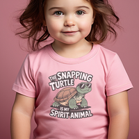 Snapping Turtle Spirit Animal Toddler T Shirt - Pink