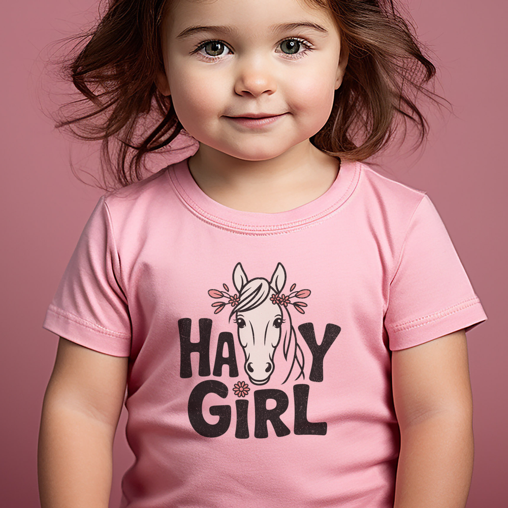 Hay Girl Toddler T Shirt - Pink