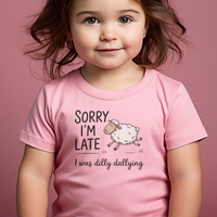 Dilly Dallying Sheep Toddler T Shirt - Pink