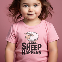 Sheep Happens Toddler T Shirt - Pink