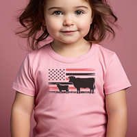 Usa Cow Toddler - Pink