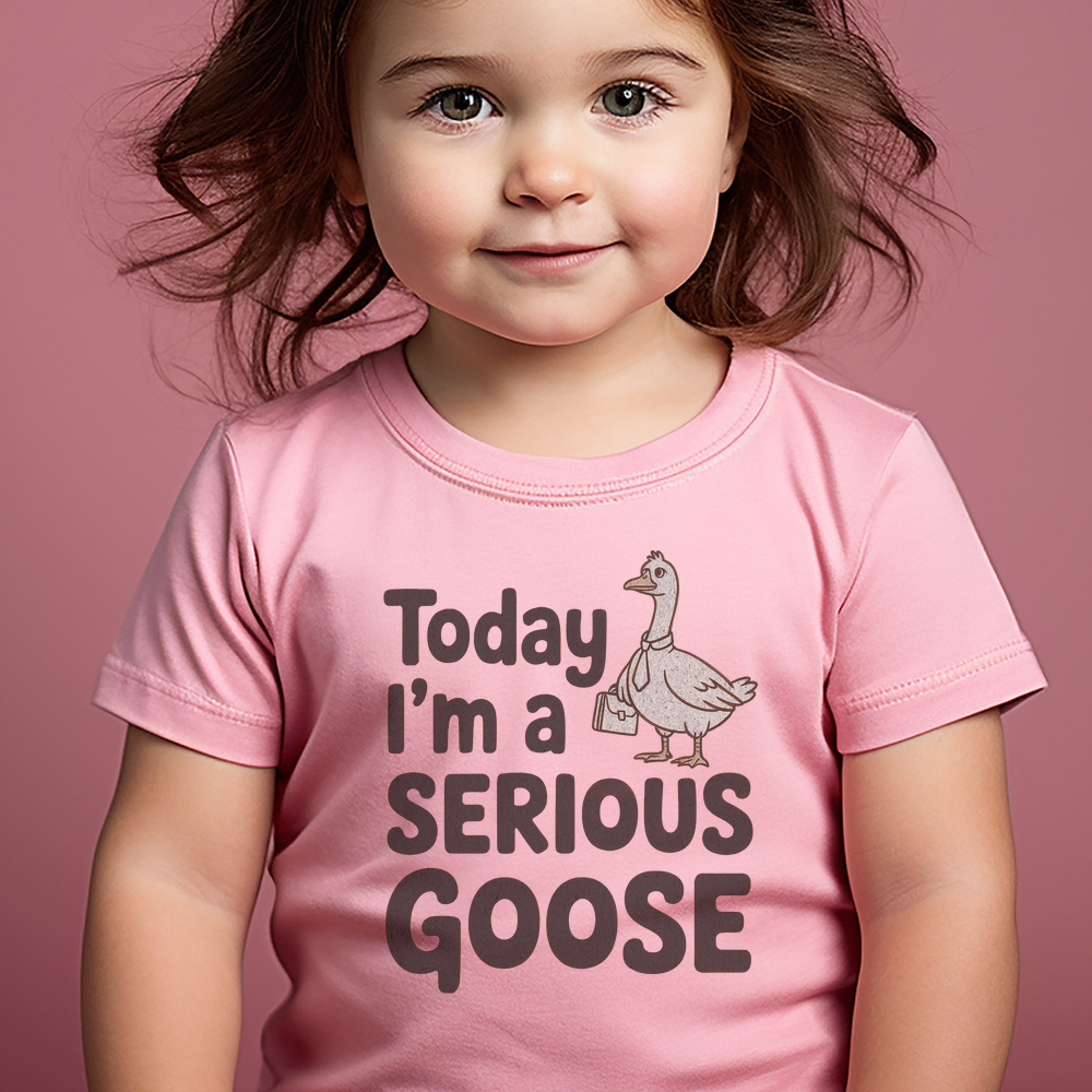 Today Im A Serious Goose Toddler - Pink