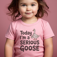 Today Im A Serious Goose Toddler - Pink