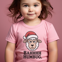 Bahhh Humbug Christmas Toddler - Pink