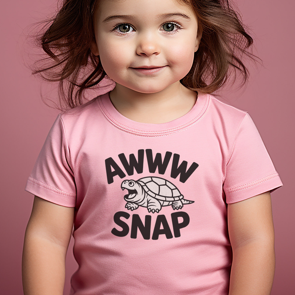 Awww Snapping Turtle Toddler Dark - Pink