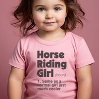Horse Riding Girl Toddler Tee - Pink