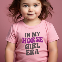Horse Girl Era Toddler Tee - Pink