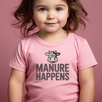 Manure Happens Toddler Tee - Pink