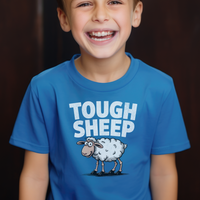 Funny Tough Sheep Child T Shirt - Royal