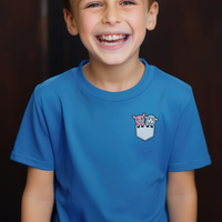 Sheep In Pocket Child T Shirt - Royal