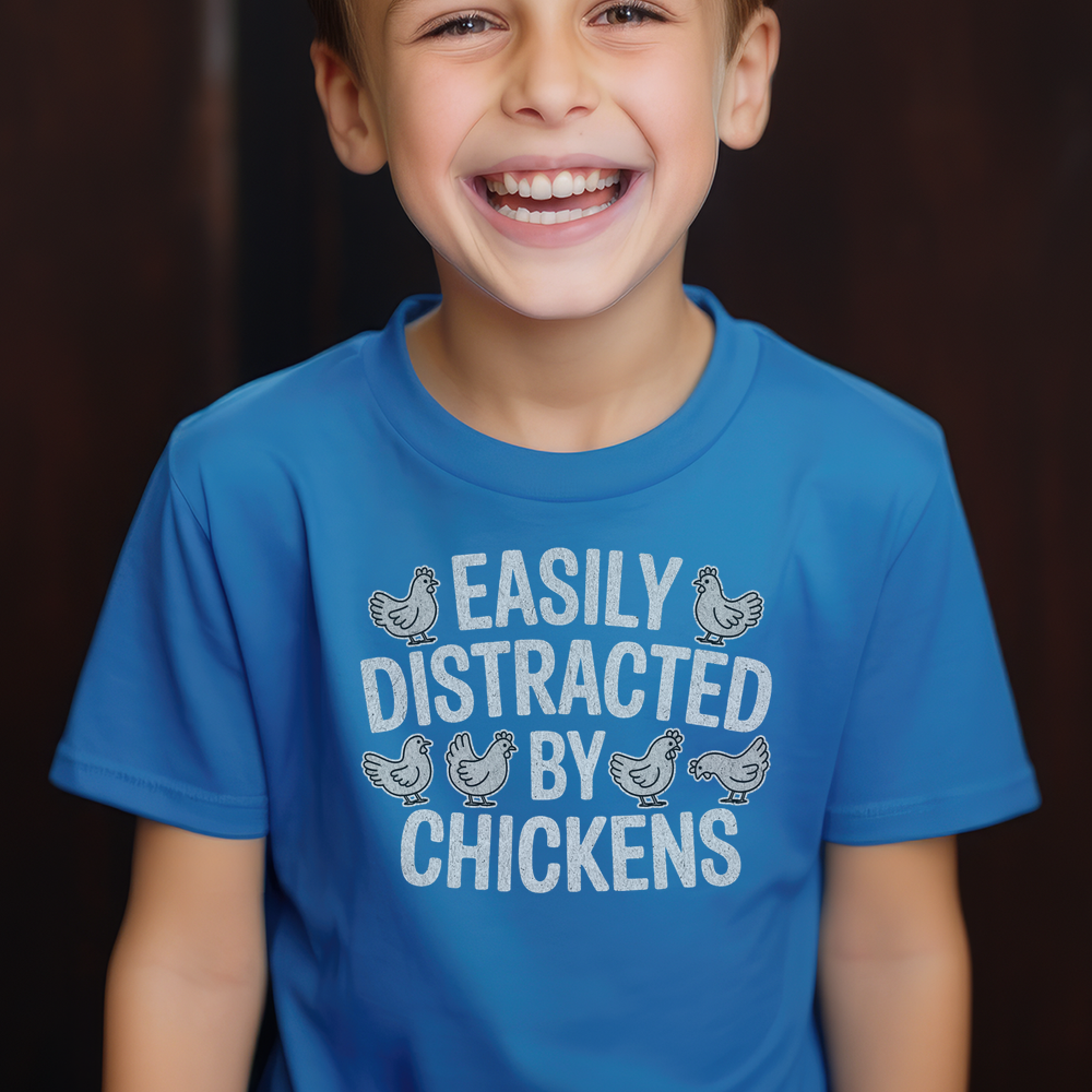 Easily Distracted By Chickens Child - Royal