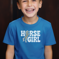 Horse Girl Child Tee - Royal