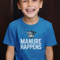 Manure Happens Child Tee - Royal