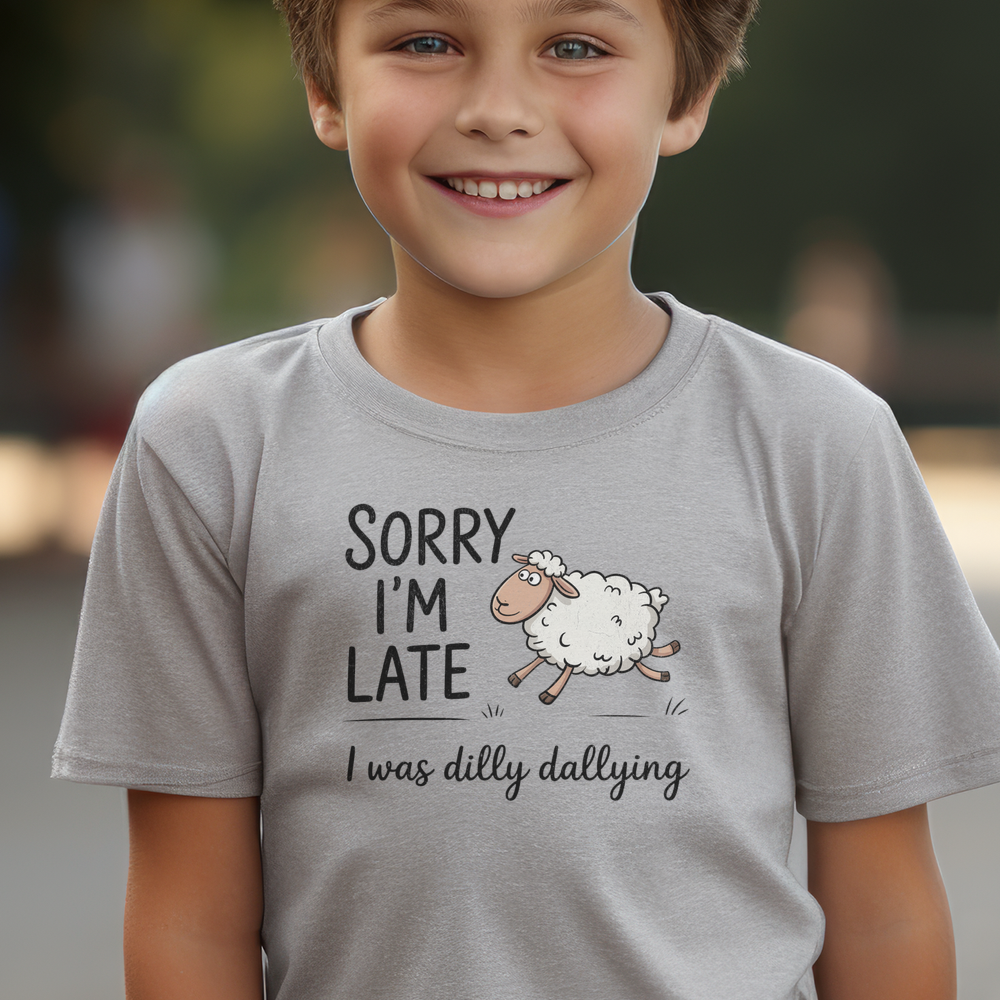 Sorry Im Late Sheep - Sport Grey
